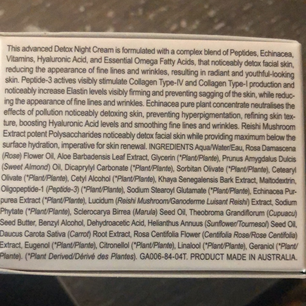NEW Grown Alchemist - Detox Night Cream Peptide-3 Echinacea Reishi Extract NIB - Picture 7 of 10